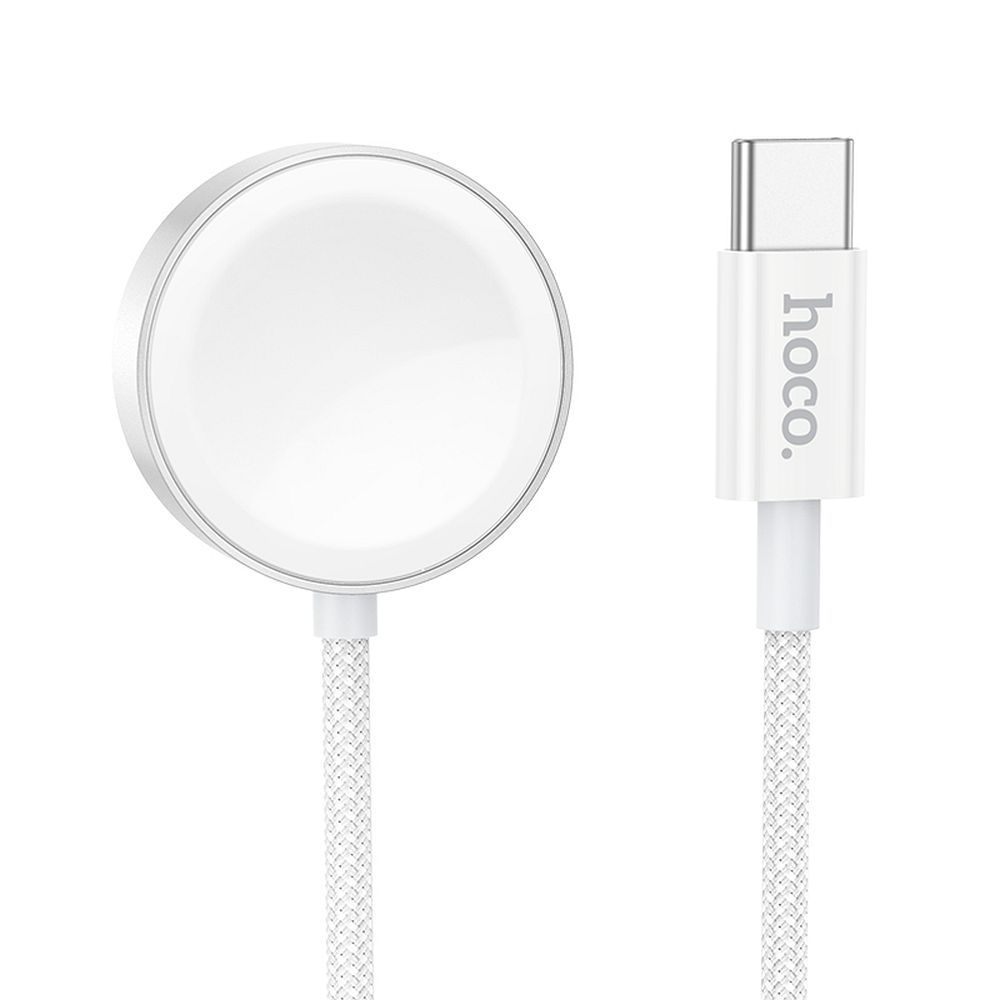 Trådløs Lader HOCO CW59 for Apple Watch / Samsung Galaxy Watch Series, USB-C, Hvit