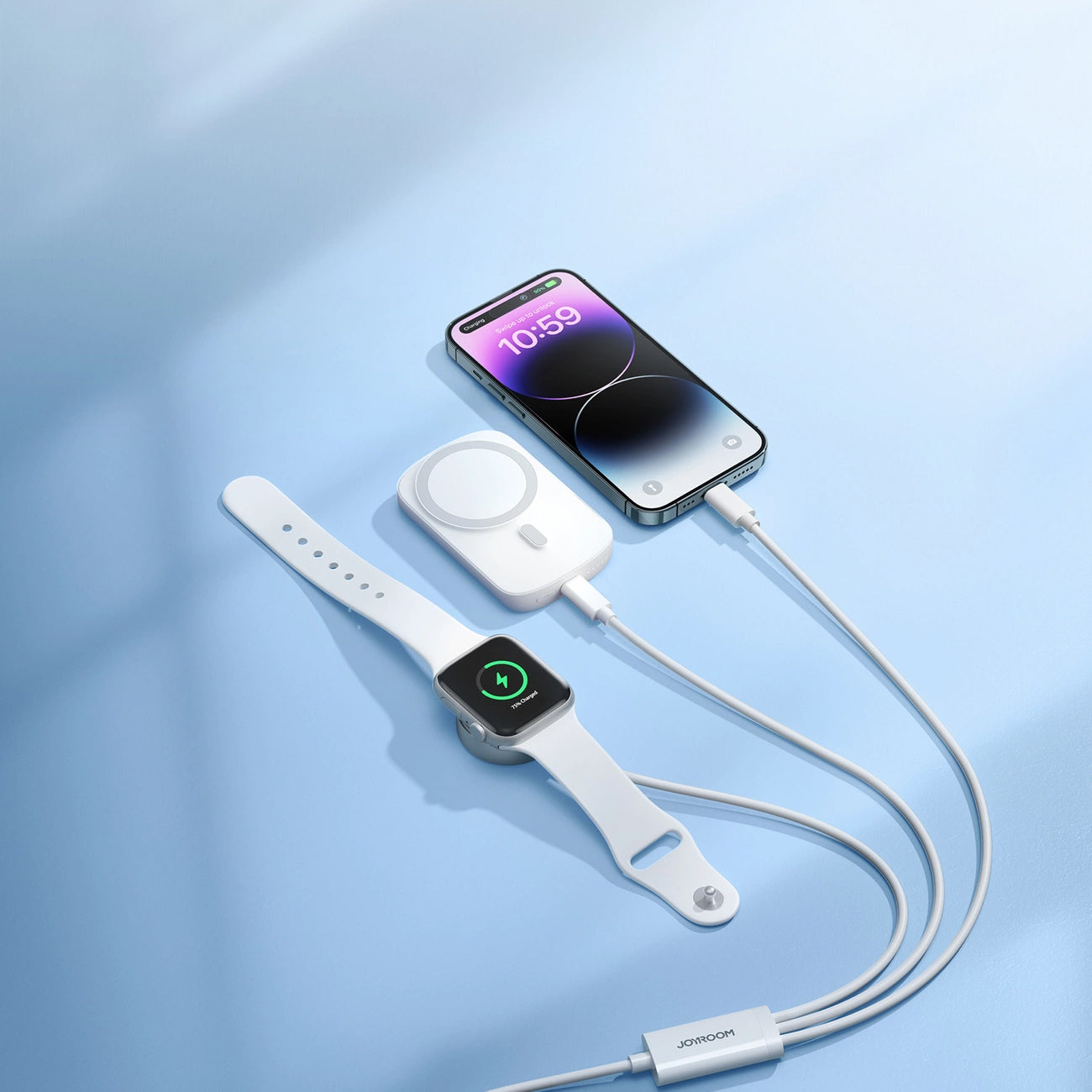 Trådløs Lader Joyroom S-IW008 for Apple Watch Series, USB-A, Hvit
