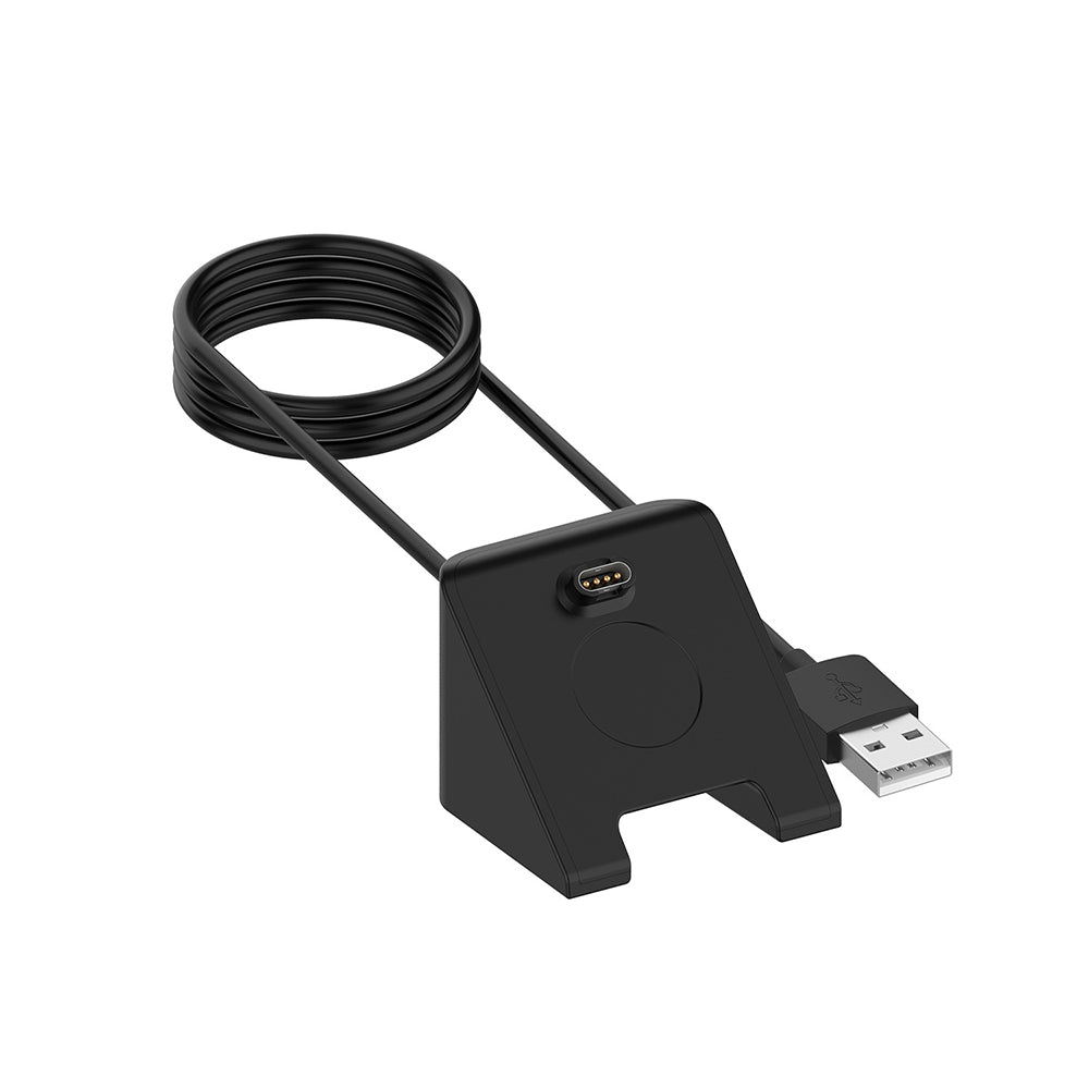Techsuit TGC3 ladekabel for Garmin Fenix 5 Plus / 7X / 6X / 6 / 5, USB-A, Svart