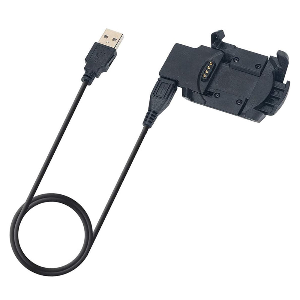 Techsuit TGC5 ladekabel for Garmin Fenix 3 Sapphire / 3 HR / 3, USB-A, Svart