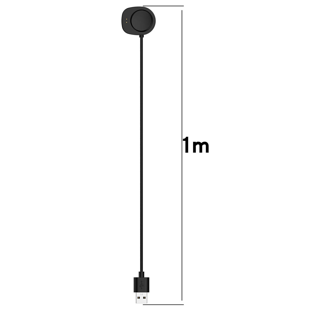 Techsuit THA4 ladekabel for Amazfit T-Rex 3 / Balance, USB-A, Svart