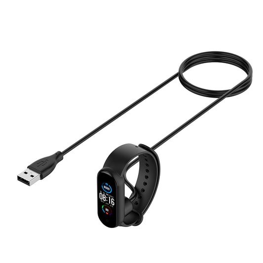 Techsuit TXC1 ladekabel for Xiaomi Smart Band 7 / 6 / 5, USB-A, Svart