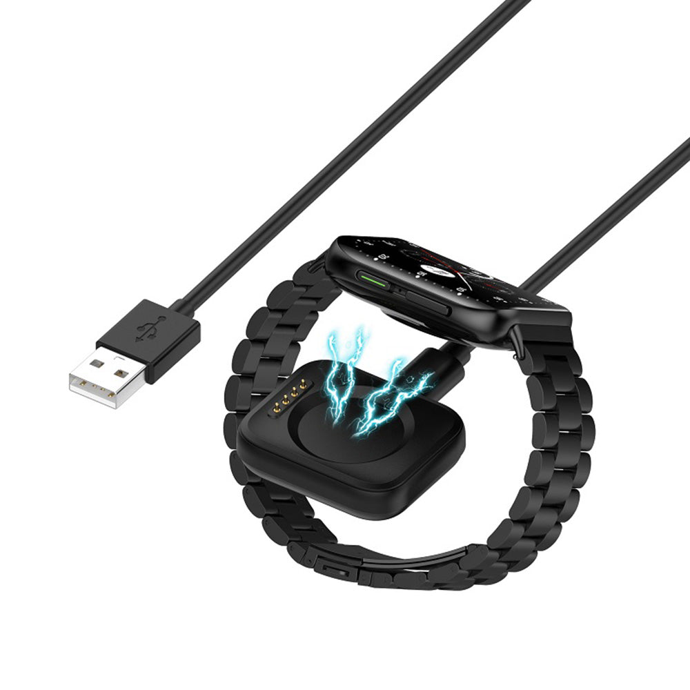 Ladekabel Techsuit TXC8 for Oppo Watch / OnePlus Watch Series, USB-A, Svart