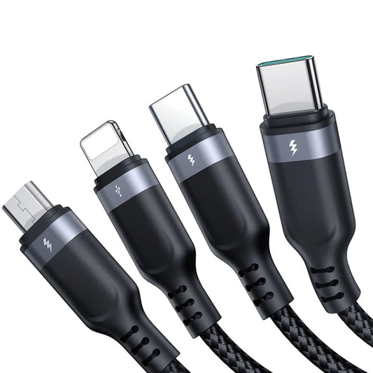 USB-A - Lightning / microUSB / 2 x USB-C Joyroom S-1T4018A18 4in1, 20W, 1,2 m, svart