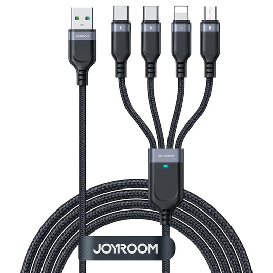 USB-A - Lightning / microUSB / 2 x USB-C Joyroom S-1T4018A18 4in1, 20W, 1,2 m, svart