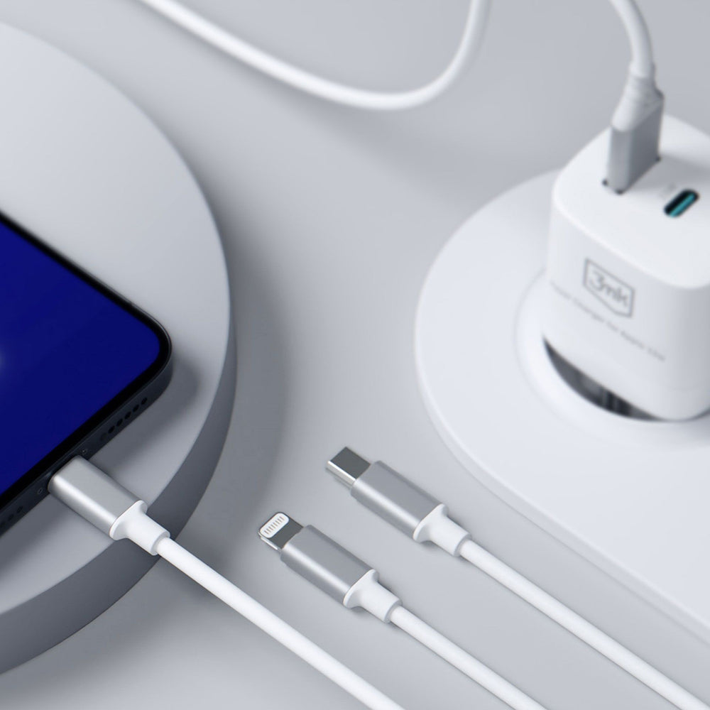 Ladekabel USB-A / USB-C - Lightning / microUSB / USB-C 3MK Hyper 3in1, 12W, 1.5m, Hvit