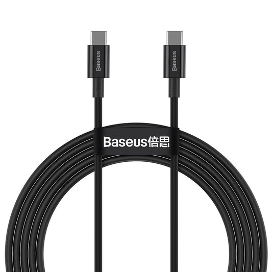 USB-C data- og ladekabel - USB-C Baseus Superior Series, 100 W, 2 m, svart CATYS-C01