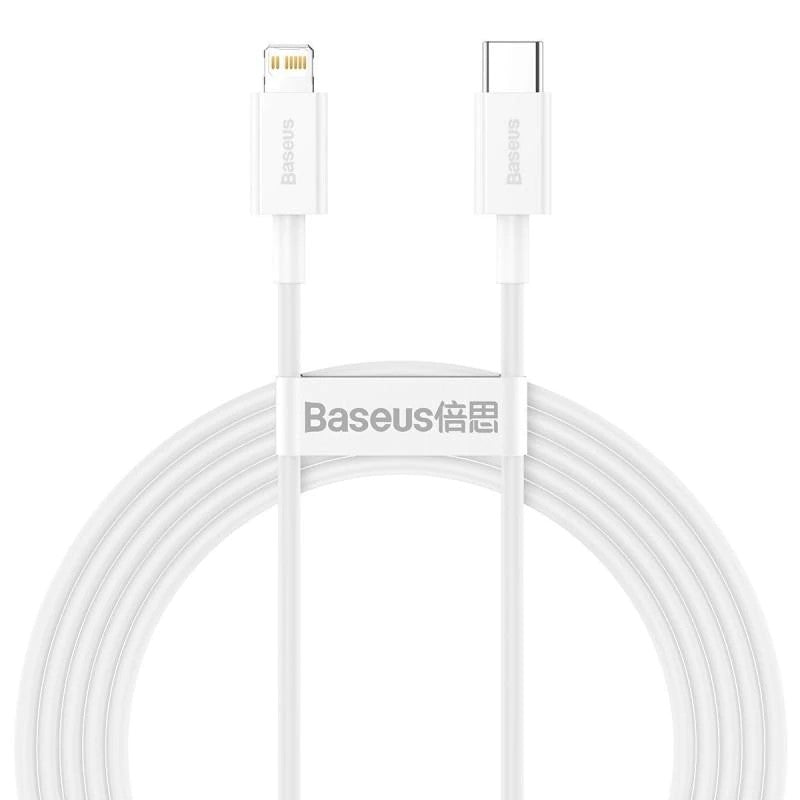 Baseus Superior Series USB-C - Lightning data- og ladekabel, 20 W, 2 m, hvit CATLYS-C02