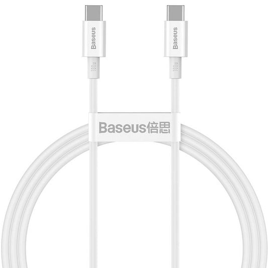 USB-C data- og ladekabel - USB-C Baseus Superior Series, 100 W, 1 m, hvit CATYS-B02