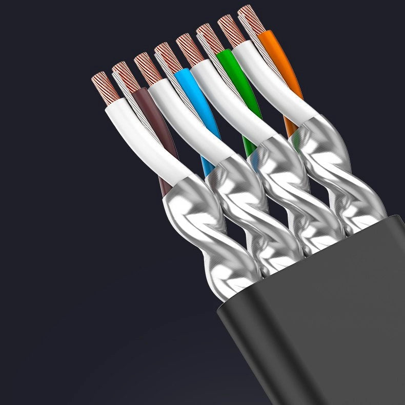 Nettverkskabel UGREEN NW106 Flat, UTP, Cat7, 3m, Svart