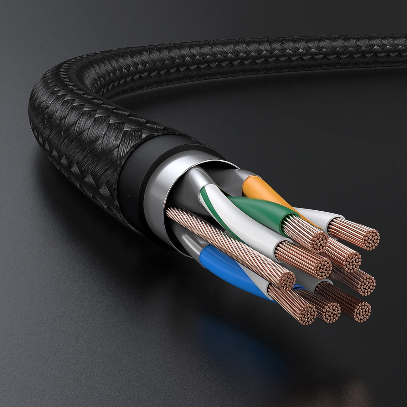 UGREEN nettverkskabel NW150, UTP, Cat7, 2 m, svart