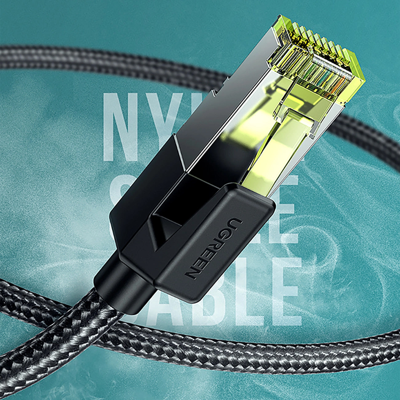 UGREEN nettverkskabel NW150, UTP, Cat7, 2 m, svart