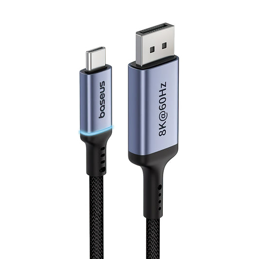 Baseus Ultra Clarity USB-C til DisplayPort USB-C lyd- og videokabel, 8K, 1,5 m, svart B006337070D111-00