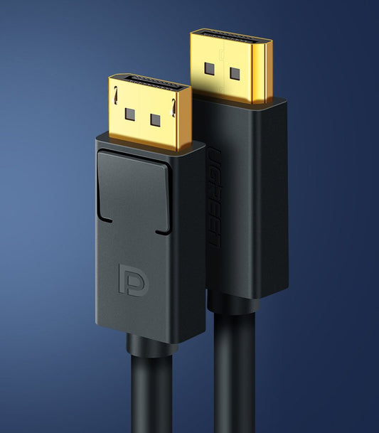 Videokabel UGREEN DP102, DisplayPort til DisplayPort, 4K, 1,5 m, svart