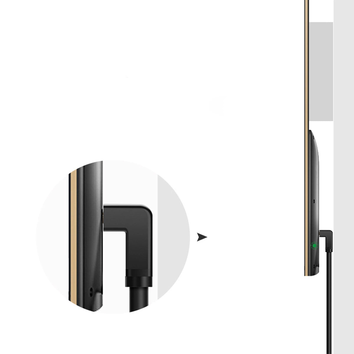 Videokabel UGREEN Vinklet, HDMI - HDMI, 4K, 1m, Svart