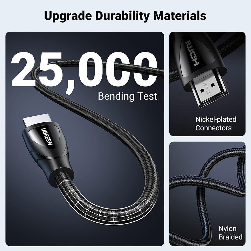 Ugreen HD140 videoskjermkabel (80405), HDMI - HDMI, 8K, 5m, svart