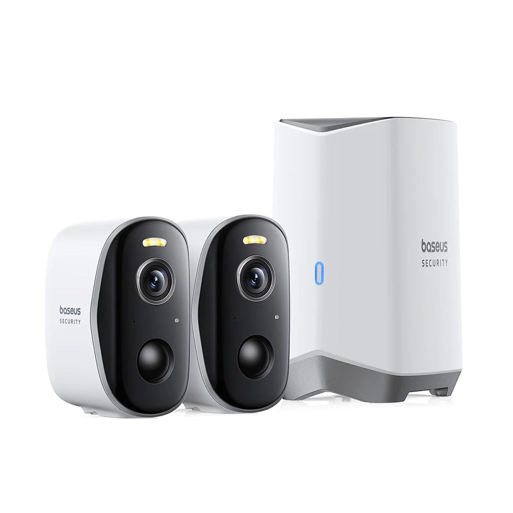 Baseus N1 overvåkningskamera, Wi-Fi, 2K, IP67, utendørs, sett med 2 stk A00061900113-01