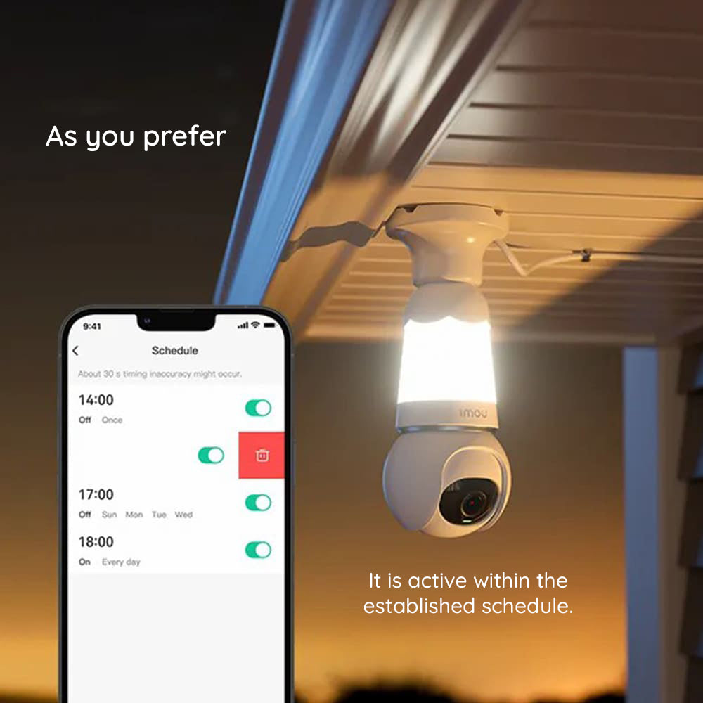 Imou Bulb overvåkningskamera, Wi-Fi, 2K, innendørs IPC-S6DP-5M0WEB-E27