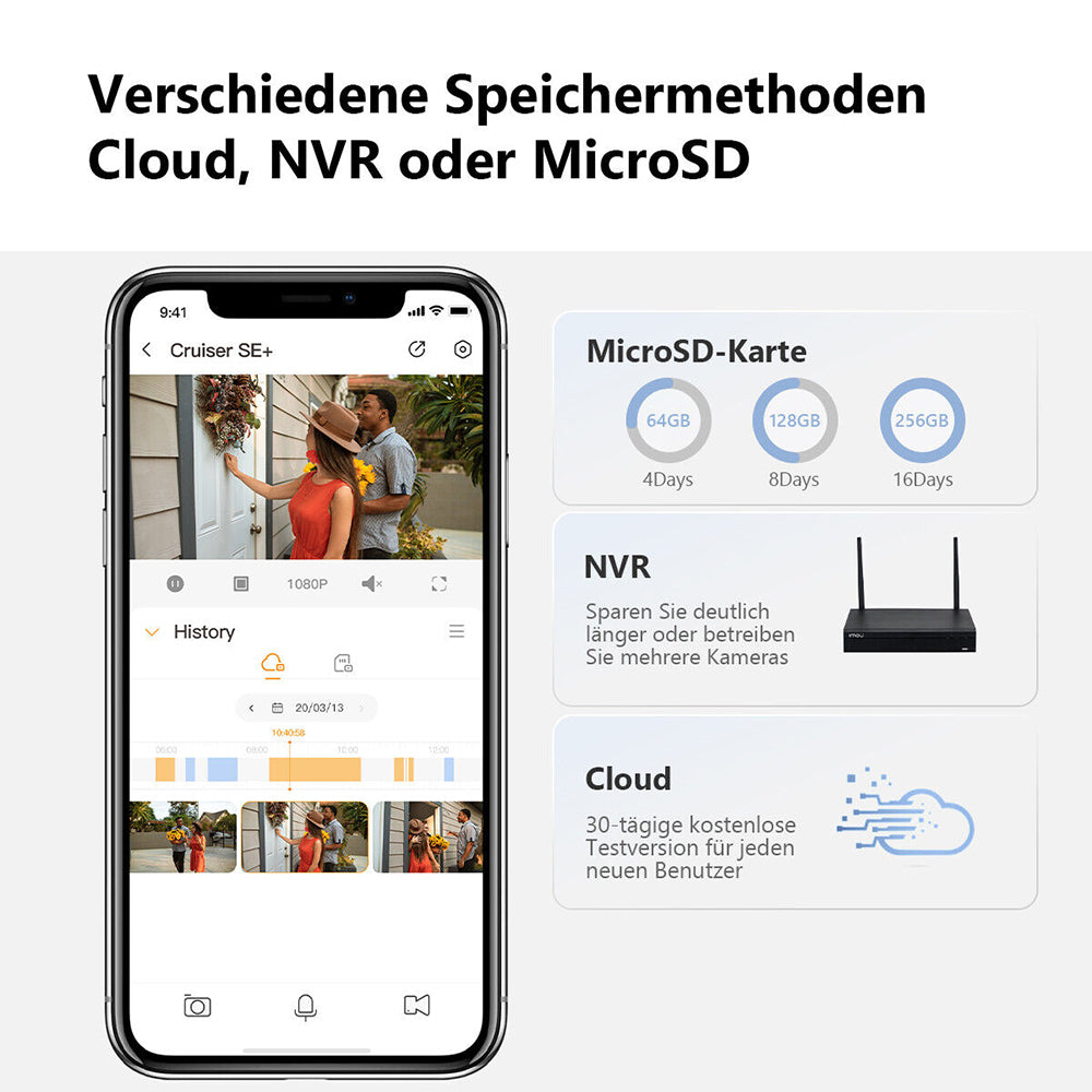 Imou Cruiser SE+ overvåkningskamera, Wi-Fi, 3K, IP66, utendørs, hvit IPC-K7CP-5H1WE