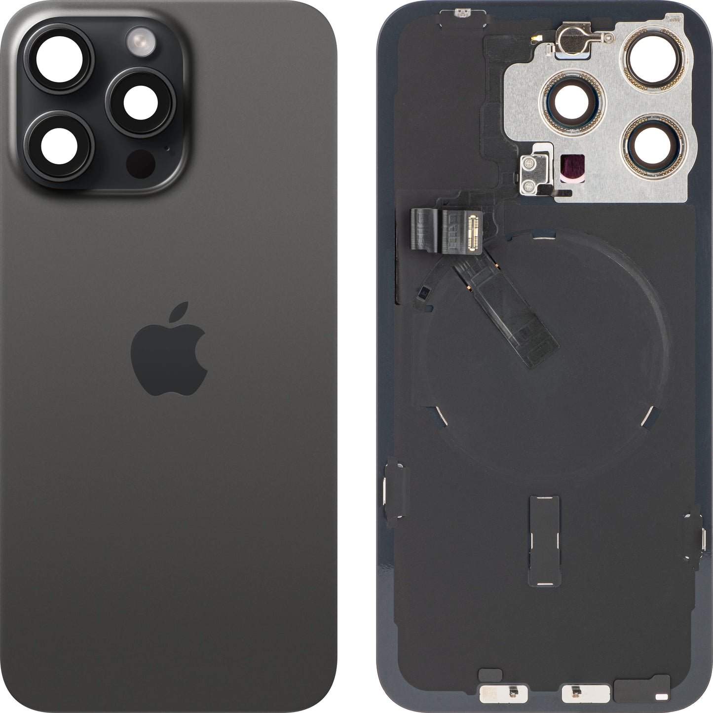 Batterideksel Apple iPhone 15 Pro Max, Svart (Black Titanium), Swap Premium