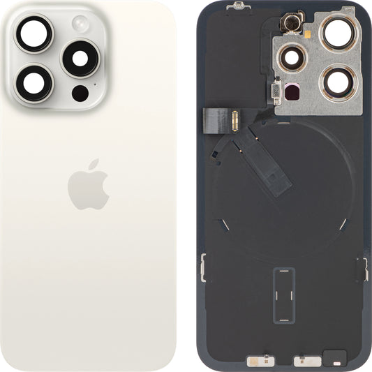 Batterideksel Apple iPhone 15 Pro, hvit (hvit titan), Swap