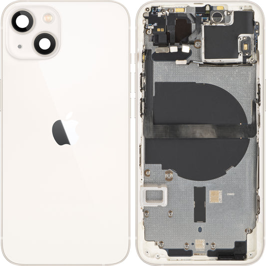 Batterideksel Apple iPhone 13 mini, med midtdeksel, hvit (Starlight), Swap
