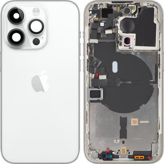 Batterideksel Apple iPhone 14 Pro, med midtdeksel, sølv, Swap