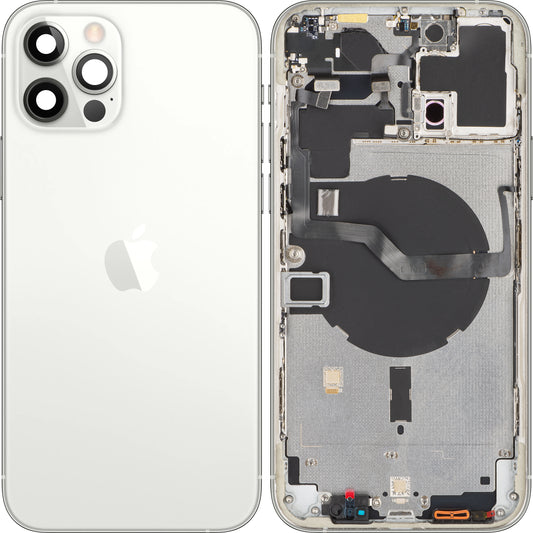 Batterideksel Apple iPhone 12 Pro Max, med midtdeksel, sølv, Swap