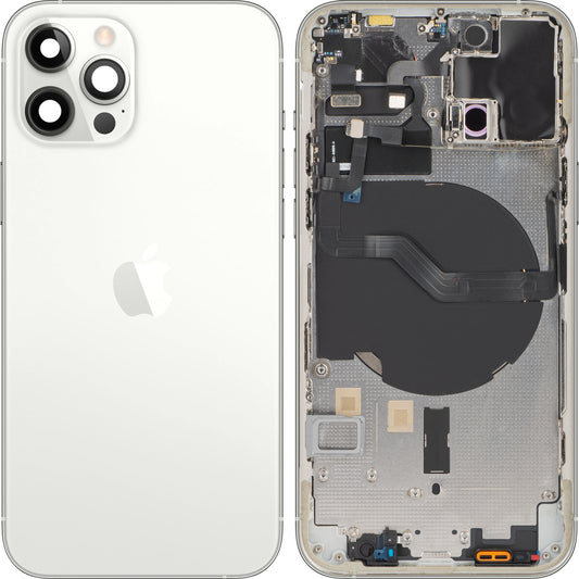 Batterideksel Apple iPhone 12 Pro, med mellomdeksel, sølv, Swap