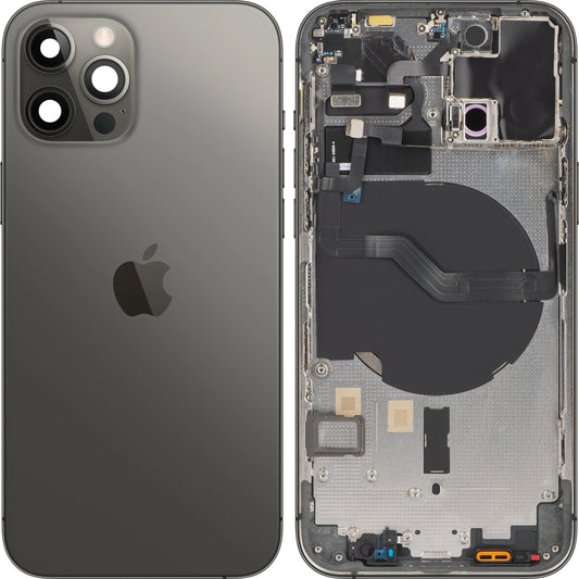 Apple iPhone 12 Pro batterideksel, med mellomdeksel, svart (grafitt), Swap