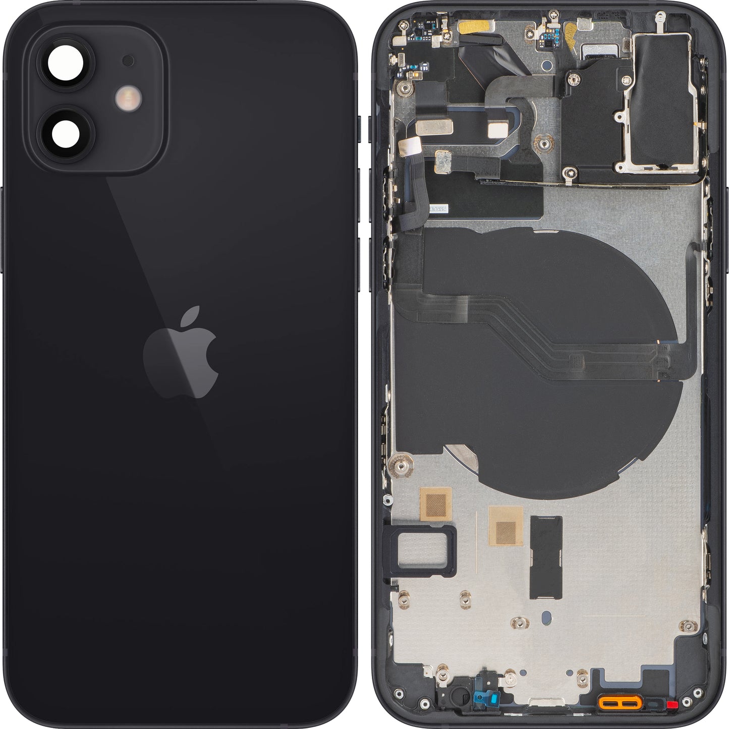 Batterideksel Apple iPhone 12, med midtdeksel, svart, Swap