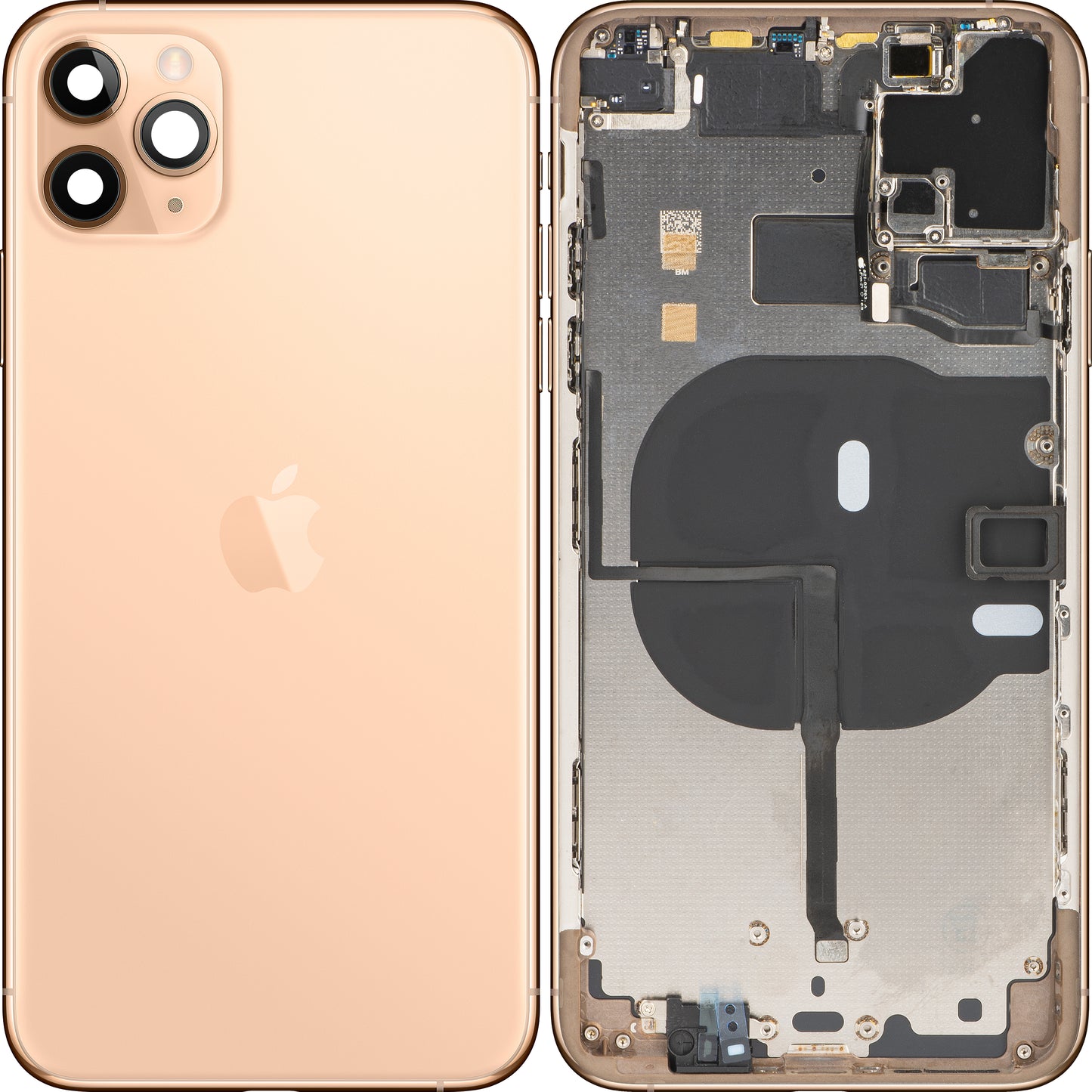 Batterideksel Apple iPhone 11 Pro Max, med mellomdeksel, gull, Swap
