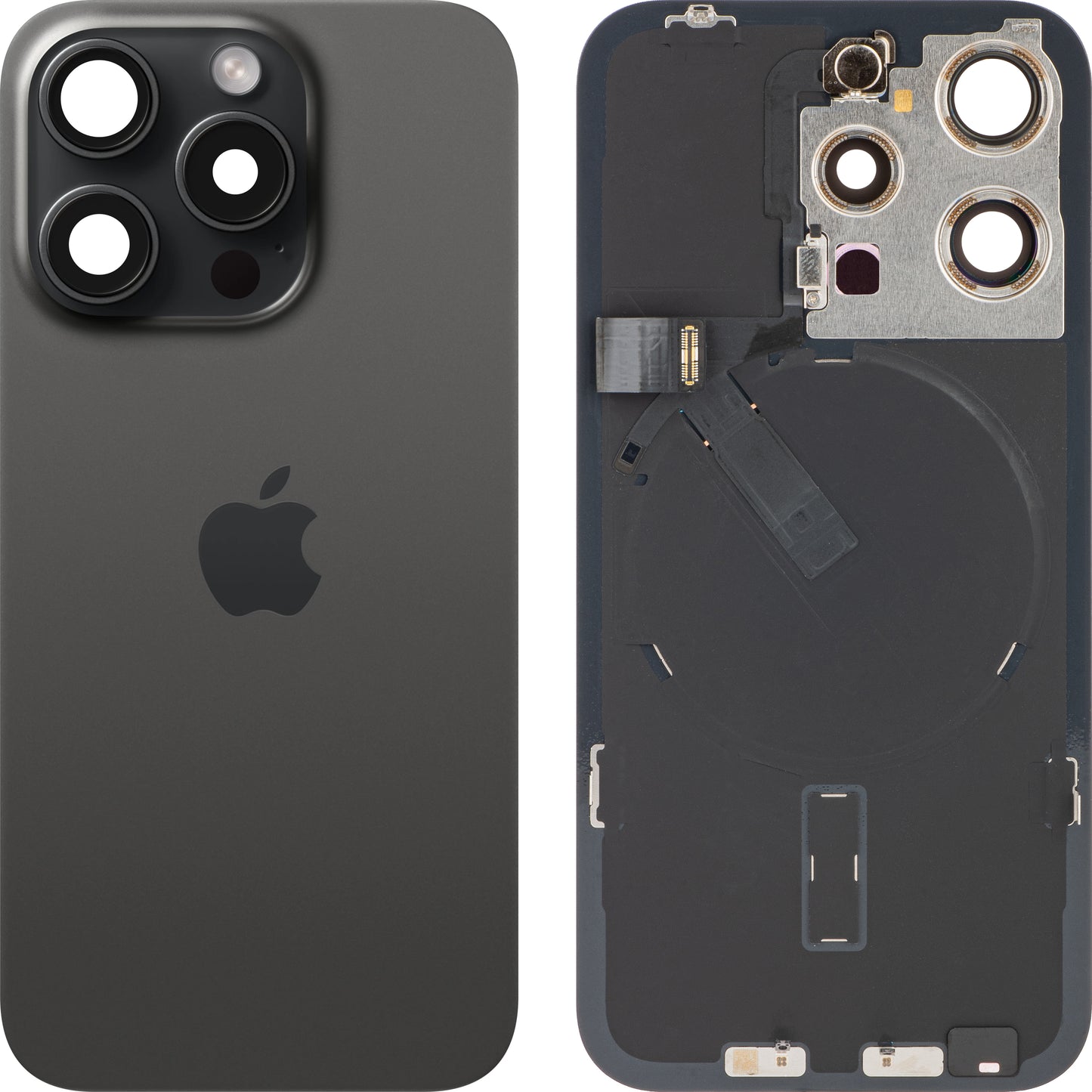 Batterideksel Apple iPhone 15 Pro, svart (svart titan), Swap