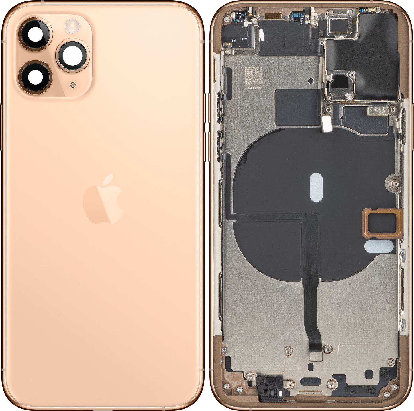 Batterideksel Apple iPhone 11 Pro, med midtdeksel, matt gull, Swap