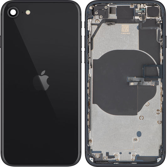 Batterideksel Apple iPhone SE (2022), med mellomdeksel, svart (midnatt), Swap
