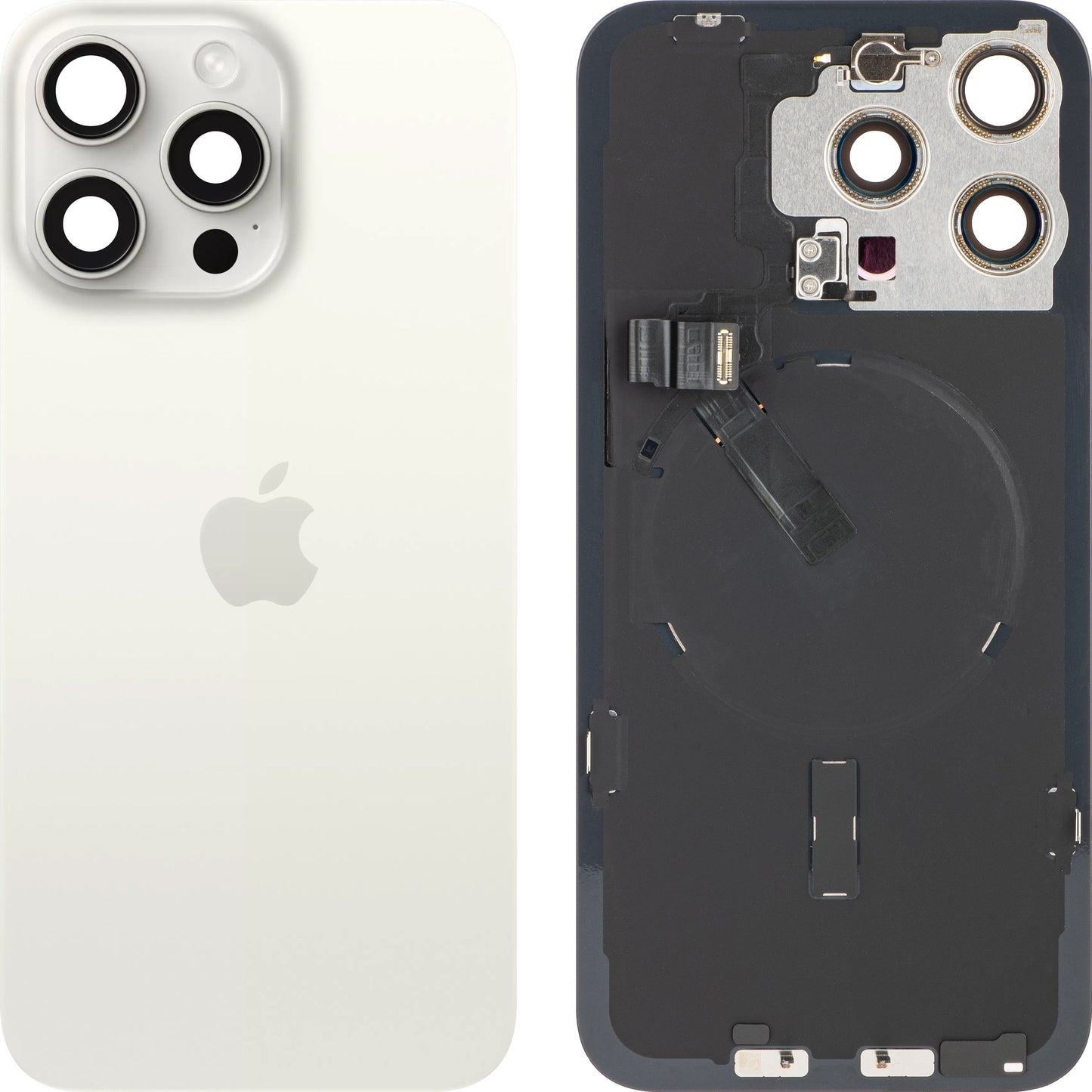 Batterideksel Apple iPhone 15 Pro Max, Hvit (White Titanium), Swap