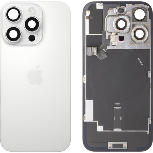 Batterideksel Apple iPhone 16 Pro, Hvit (White Titanium), Bytte