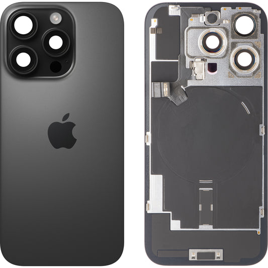 Batterideksel Apple iPhone 16 Pro, Svart (Black Titanium), Bytte