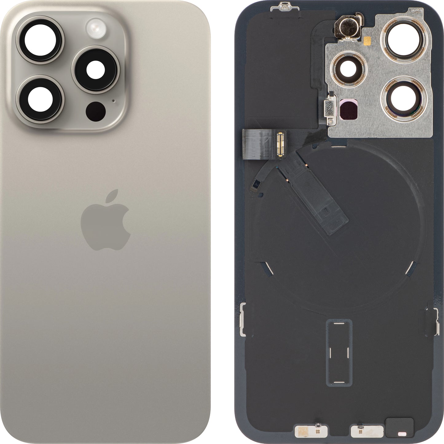 Batterideksel Apple iPhone 15 Pro, Beige (Naturlig Titan), Swap
