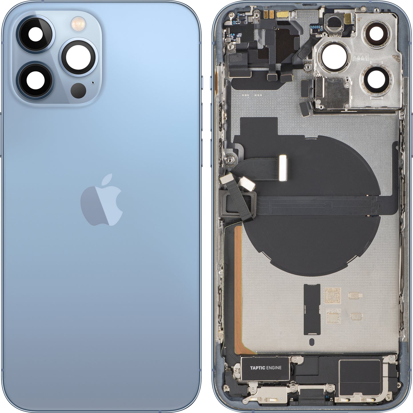 Batterideksel Apple iPhone 13 Pro Max, Med Midtramme, Full Deler, Blå (Sierra Blue), Swap