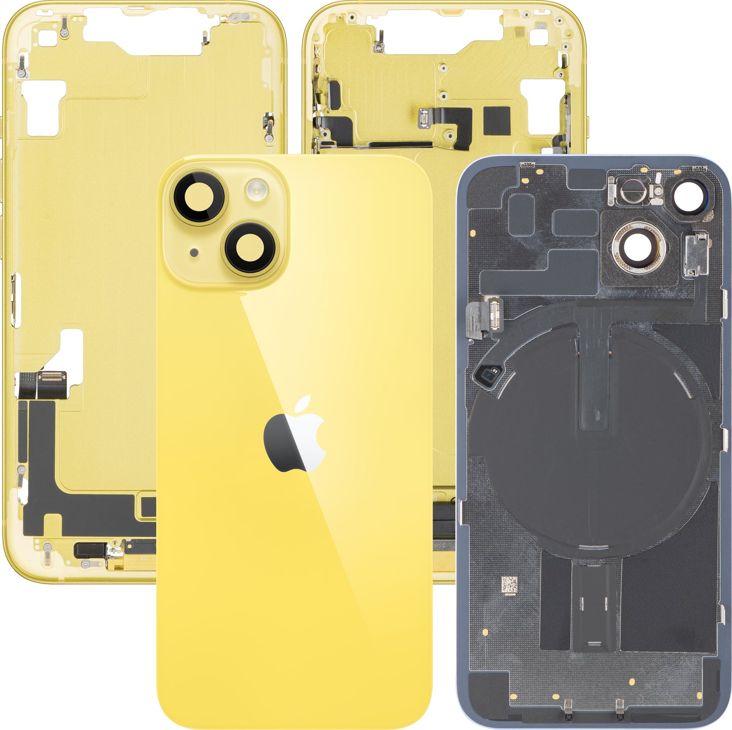 Batterideksel Apple iPhone 14, Med Midtramme, Full Deler, Gul, Swap