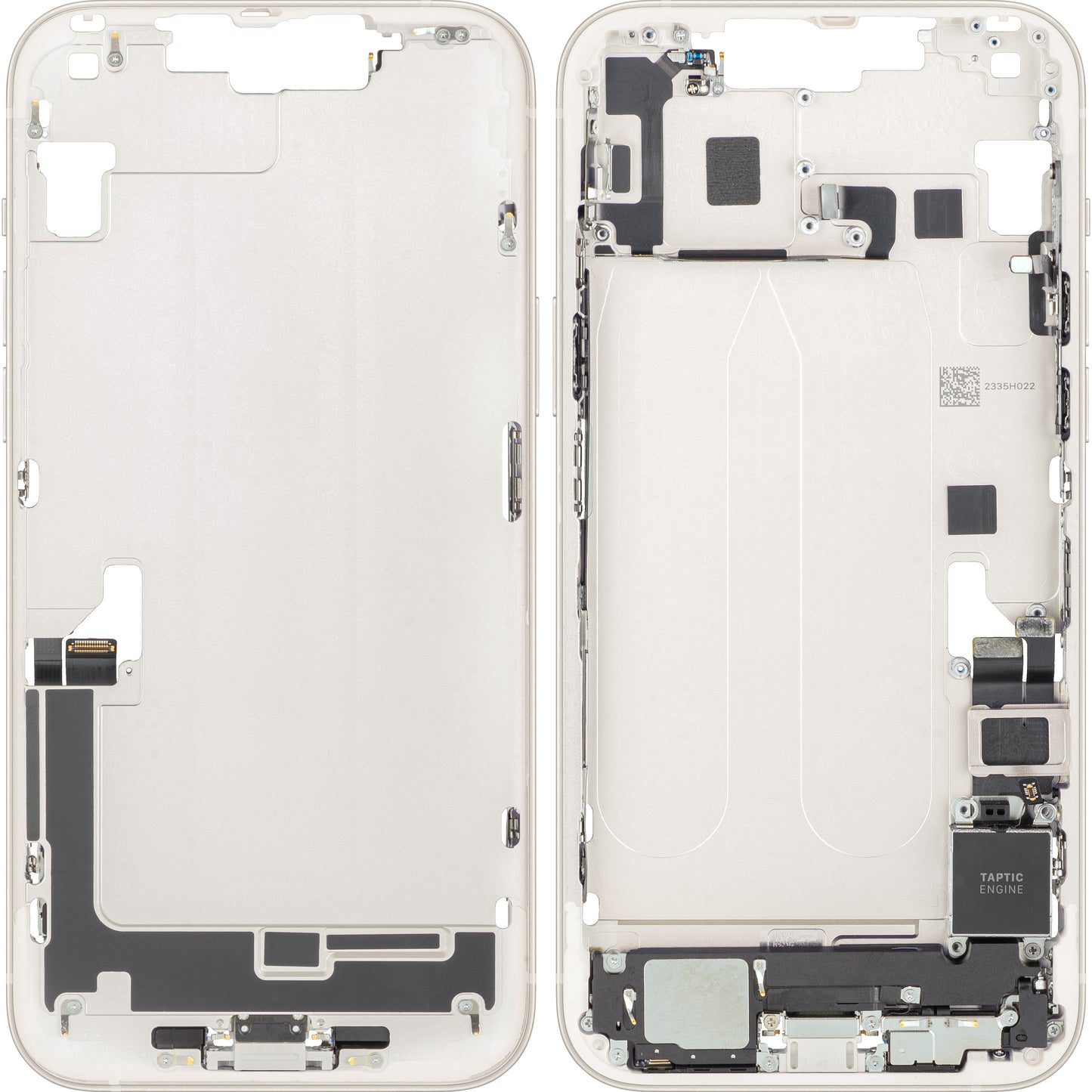 Batterideksel Apple iPhone 14 Plus, Med Midtramme, Full Deler, Hvit (Starlight), Bytte