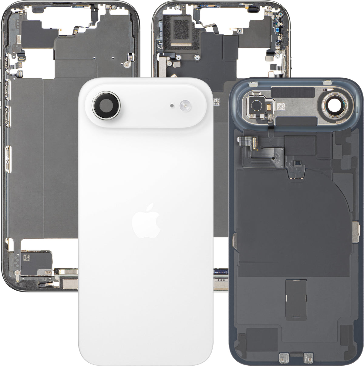 Apple iPhone 17 Air Batterideksel, med midtre ramme, komplette deler, hvit (Cloud White), Premium bytte