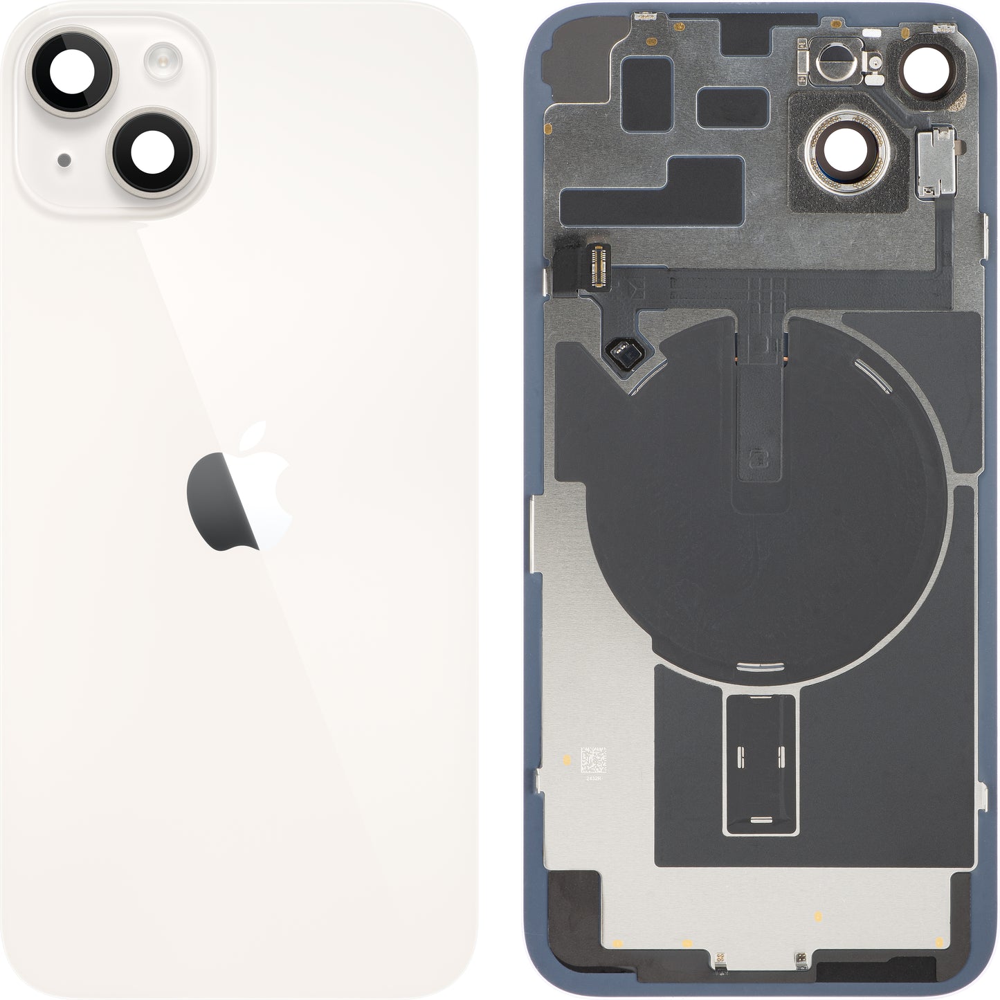 Batterideksel Apple iPhone 14 Plus, Med Midtramme, Full Deler, Hvit (Starlight), Bytte