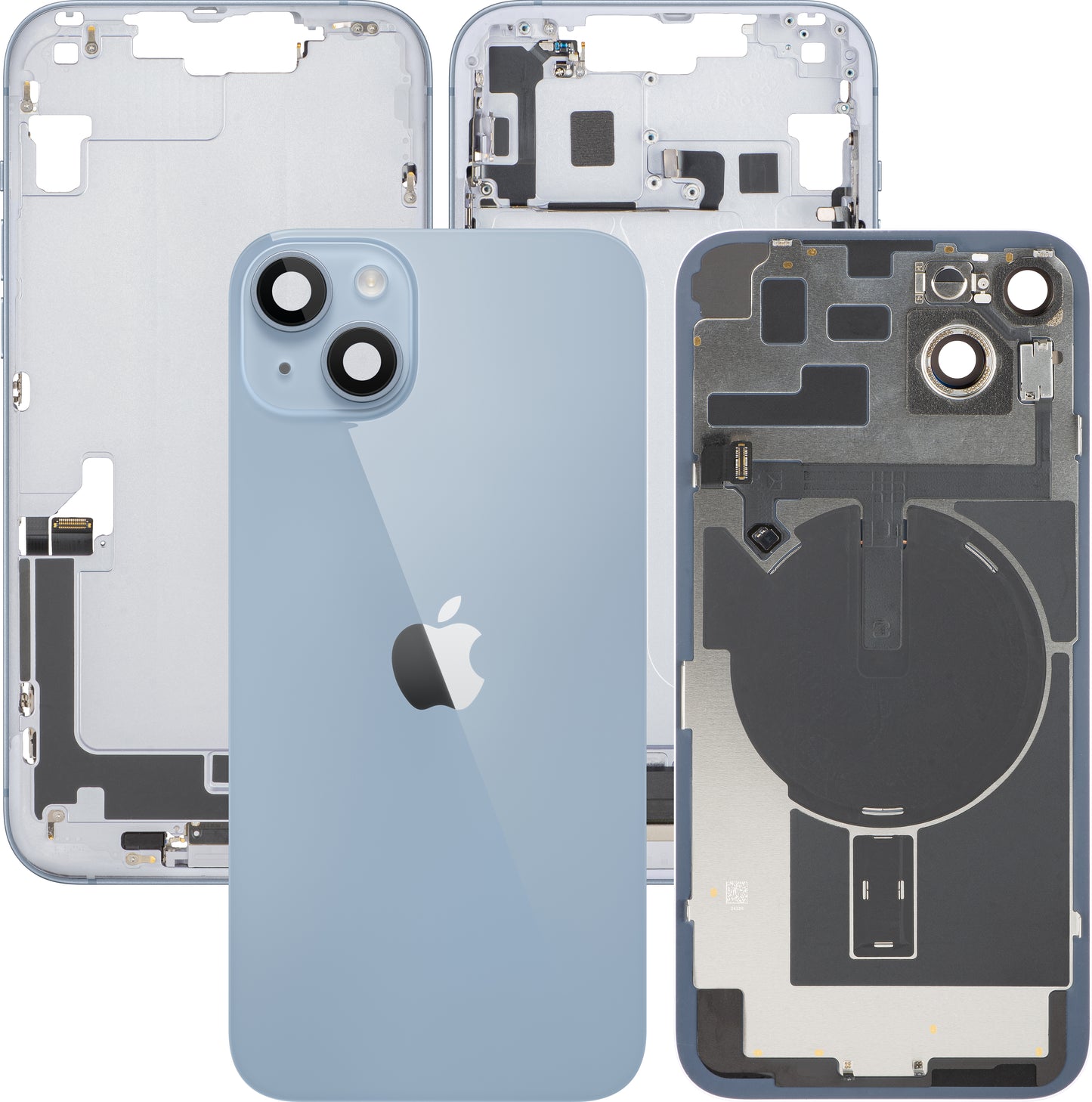 Batterideksel Apple iPhone 14 Plus, Med Midtramme, Fullstendige Deler, Blå, Bytte