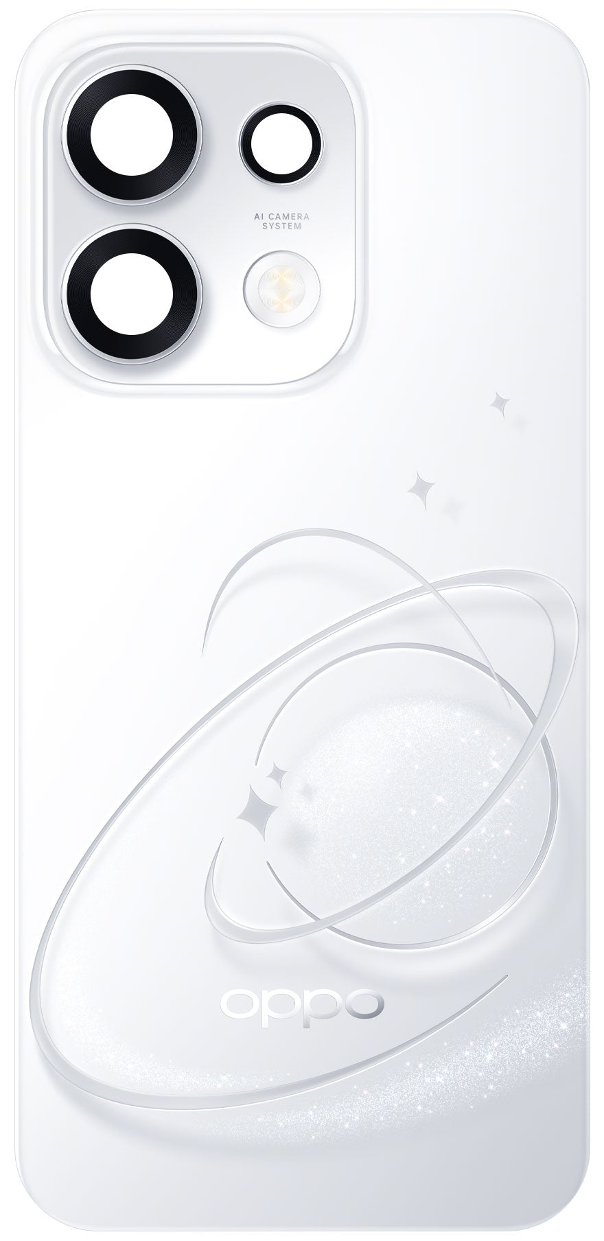 Batterideksel Oppo Reno16 F / Reno16 FS, Sølv (Pop White), Service Pack 621033001109