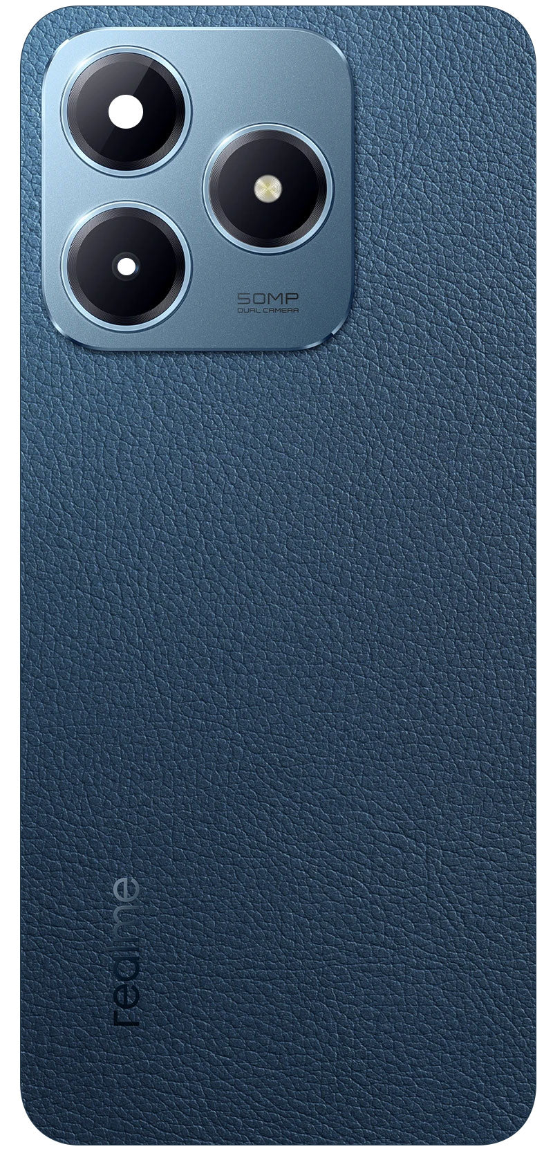 Batterideksel Realme C63, Blå (Leather Blue), Service Pack 621033000270