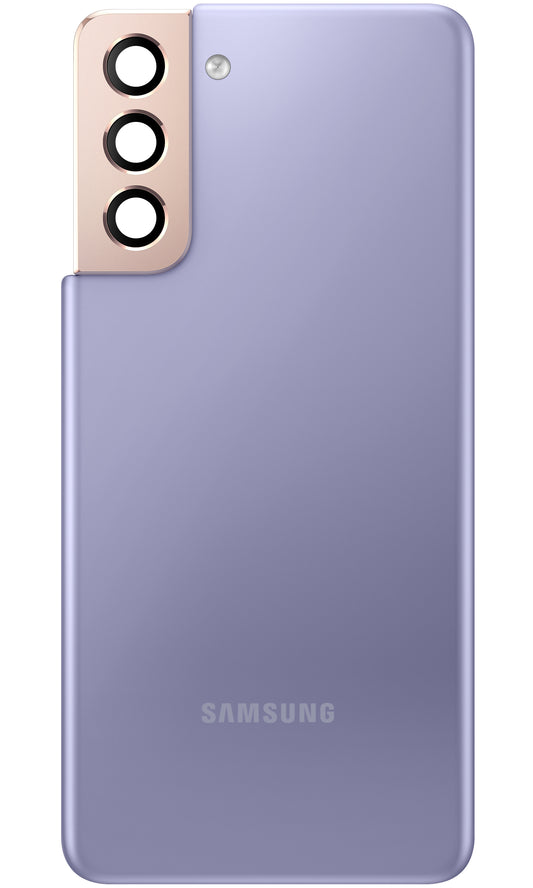 Batterideksel Samsung Galaxy Galaxy S21 5G G991, med bakre kameraglass, lilla, brukt