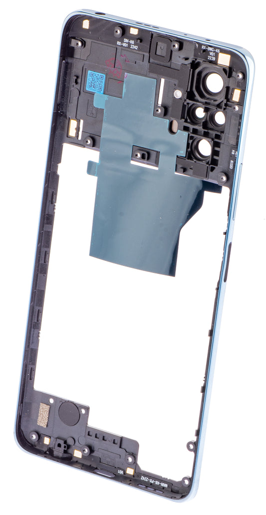 Kamerahus - Bakre kameraglass Xiaomi Redmi Note 10 Pro, Blå (Galaktisk blå)