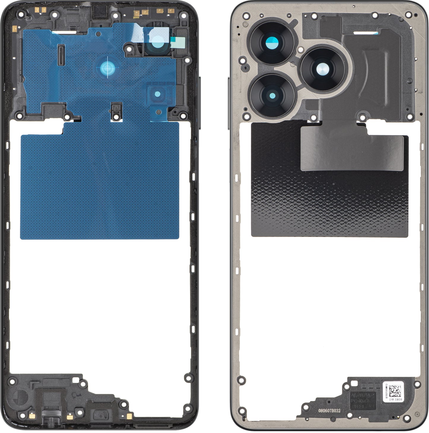 Midtre deksel Honor X5c Plus, Svart (Midnight Black), Service Pack 9707ACHX